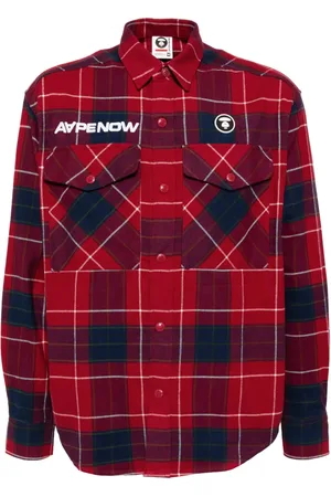 A Bathing Ape Camisa con cuadros estampados