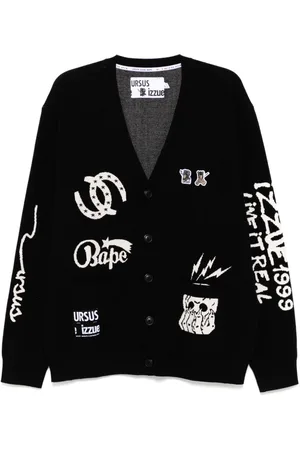 Izzue Cárdigan con logo en jacquard