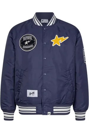 A Bathing Ape Chamarra universitaria Navy/Ivory de x STADIUM GOODS®