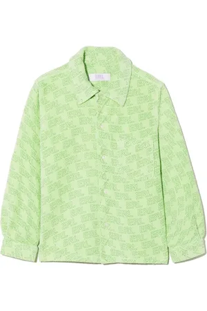 ERL Camisa de pana con logo estampado