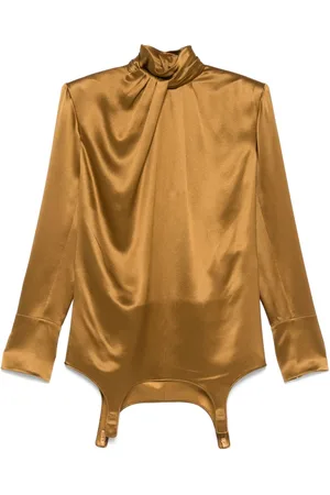 Saint Laurent Blusa satinada