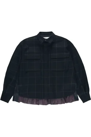 SACAI Camisa con motivo de cuadros windowpane