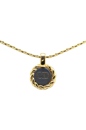 Dior Collar 20th Century Gold Plated CD Logo Pendant