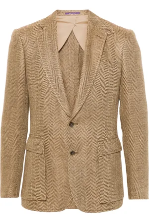 Ralph Lauren Blazer con motivo de espiga y botones