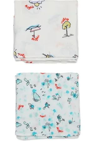 Marni Set de dos muselinas con estampado gráfico