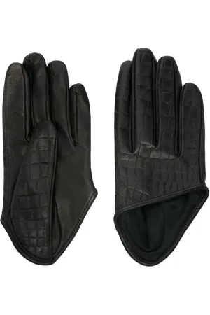Manokhi Guantes con efecto de piel de cocodrilo