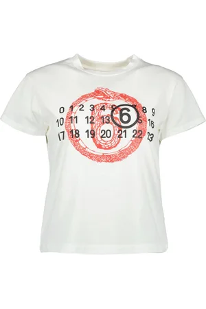 Maison Margiela Playera con motivo de número