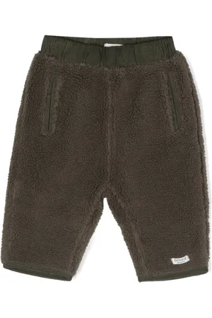 Donsje Pantalones texturizados con etiqueta del logo