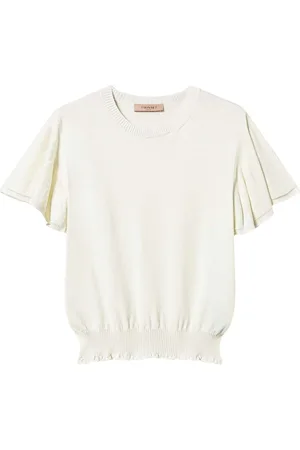 Twin-Set Playera tejida con dobladillo festoneado