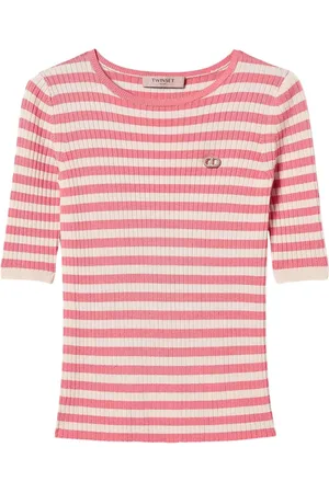 Twin-Set Playera manga corta con rayas estampadas
