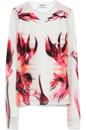 Jean Paul Gaultier Top estampado con doble capa