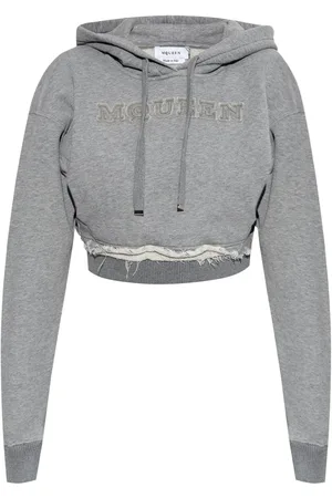 Alexander McQueen Hoodie con logo bordado