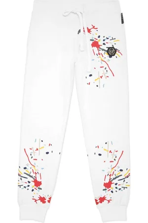Philipp Plein Pantalones con salpicaduras de pintura estampadas