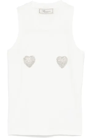 BLUMARINE Camiseta con parche de corazón