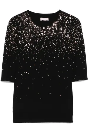Liu Jo Playera con detalles de strass