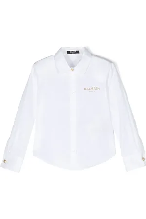 Balmain Camisa con logo y glitter