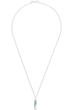 TOM WOOD Collar de turquesa con dije Cube