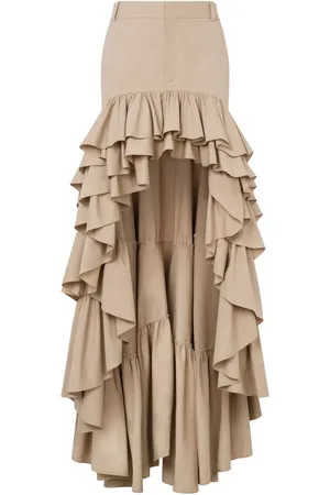 Moschino Falda larga con volantes