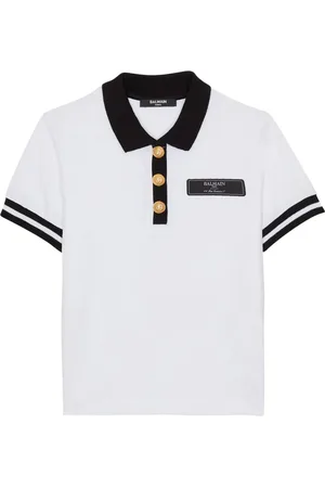 Balmain Playera tipo polo con diseño de dos tonos