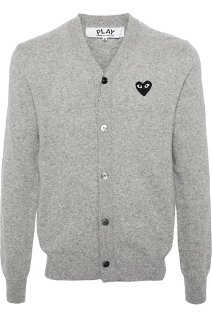 Comme des Garçons Logo patch v-neck cardigan