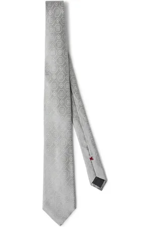 Brunello Cucinelli Corbata con motivo geométrico