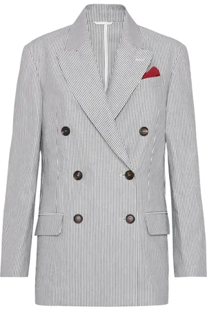 Brunello Cucinelli Blazer con motivo de rayas