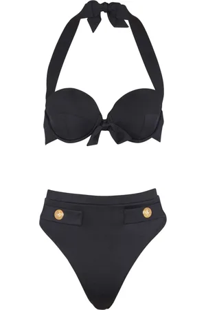 Balmain Bikini con botones en relieve