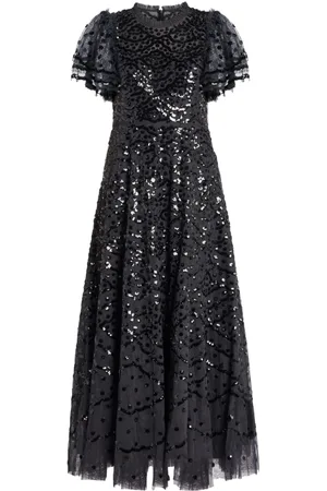 Needle & Thread Vestido largo con lentejuelas