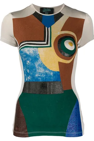 Jean Paul Gaultier Playera con estampado abstracto 1990