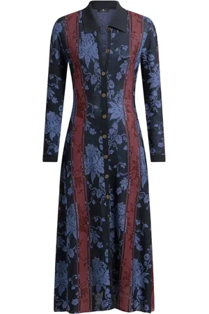 Etro Cárdigan largo con motivo floral en jacquard