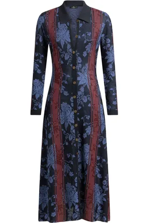 Etro Cárdigan largo con motivo floral en jacquard