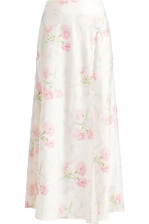 LOVESHACKFANCY Falda larga con estampado floral