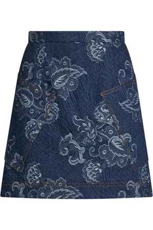 Etro Falda corta de mezclilla
