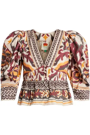 Farm Rio Puff sleeves blouse