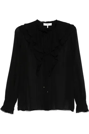 Chloé Blusa de seda con volantes