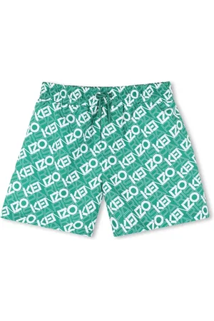 Kenzo Shorts de playa con logo estampado en toda la pieza