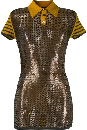 Jean Paul Gaultier Playera tipo polo con lentejuelas 1990