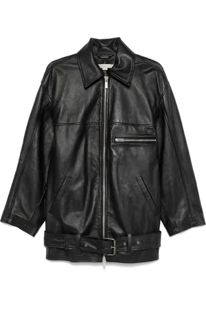 REMAIN Chamarra biker de cuero