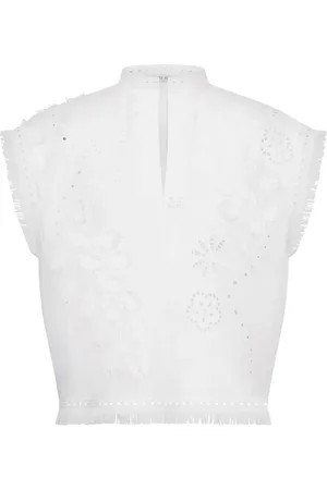 Alberta Ferretti Blusa con diseño bordado