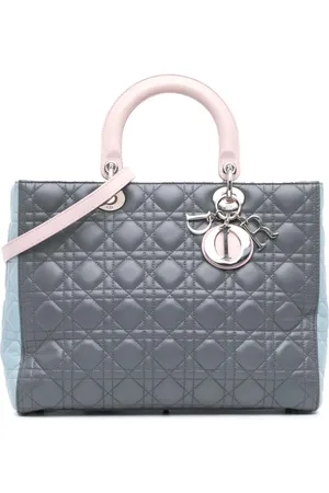 Dior Bolsa satchel Large Bicolor Lambskin Cannage Lady Dior 2013