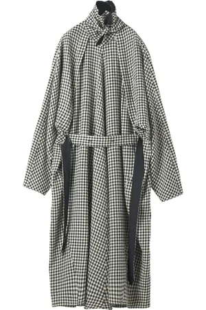 LEMAIRE Vestido midi con motivo de cuadros gingham