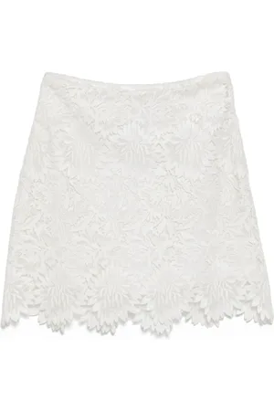ERMANNO SCERVINO Falda corta con encaje floral