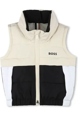 HUGO BOSS Chamarra capitonada con logo estampado