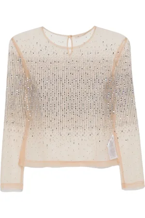 ERMANNO SCERVINO Top de tul con detalles de cristal