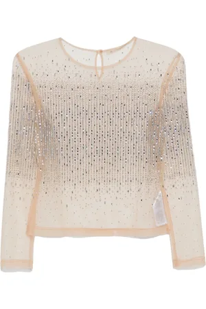 ERMANNO SCERVINO Top de tul con detalles de cristal