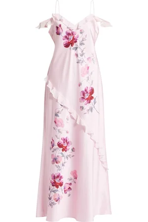 LOVESHACKFANCY Vestido largo con hombros descubiertos