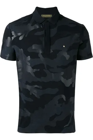 VALENTINO GARAVANI Playera tipo polo con estampado militar