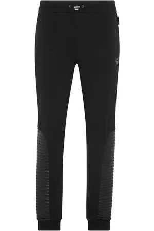 Philipp Plein Pants con apliques de cuero