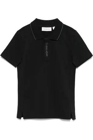 Calvin Klein Playera tipo polo de piqué con logo bordado