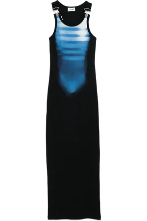 Jean Paul Gaultier Vestido largo con traje de baño estampado